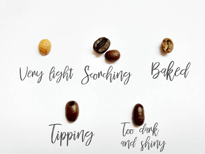 معایب قهوه ناشی از برشته کاری Roast defect in coffee